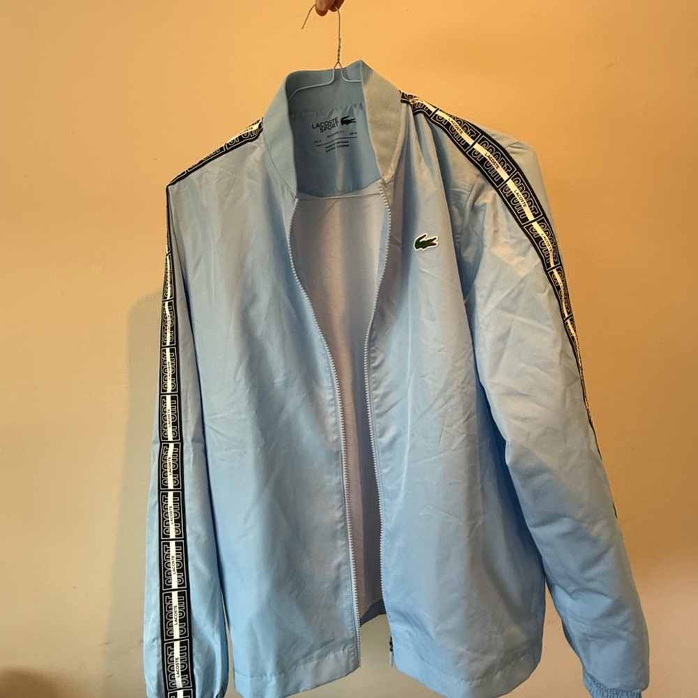 Lacoste Light Blue Track Set - Jacket and Pants with Contrast Tape